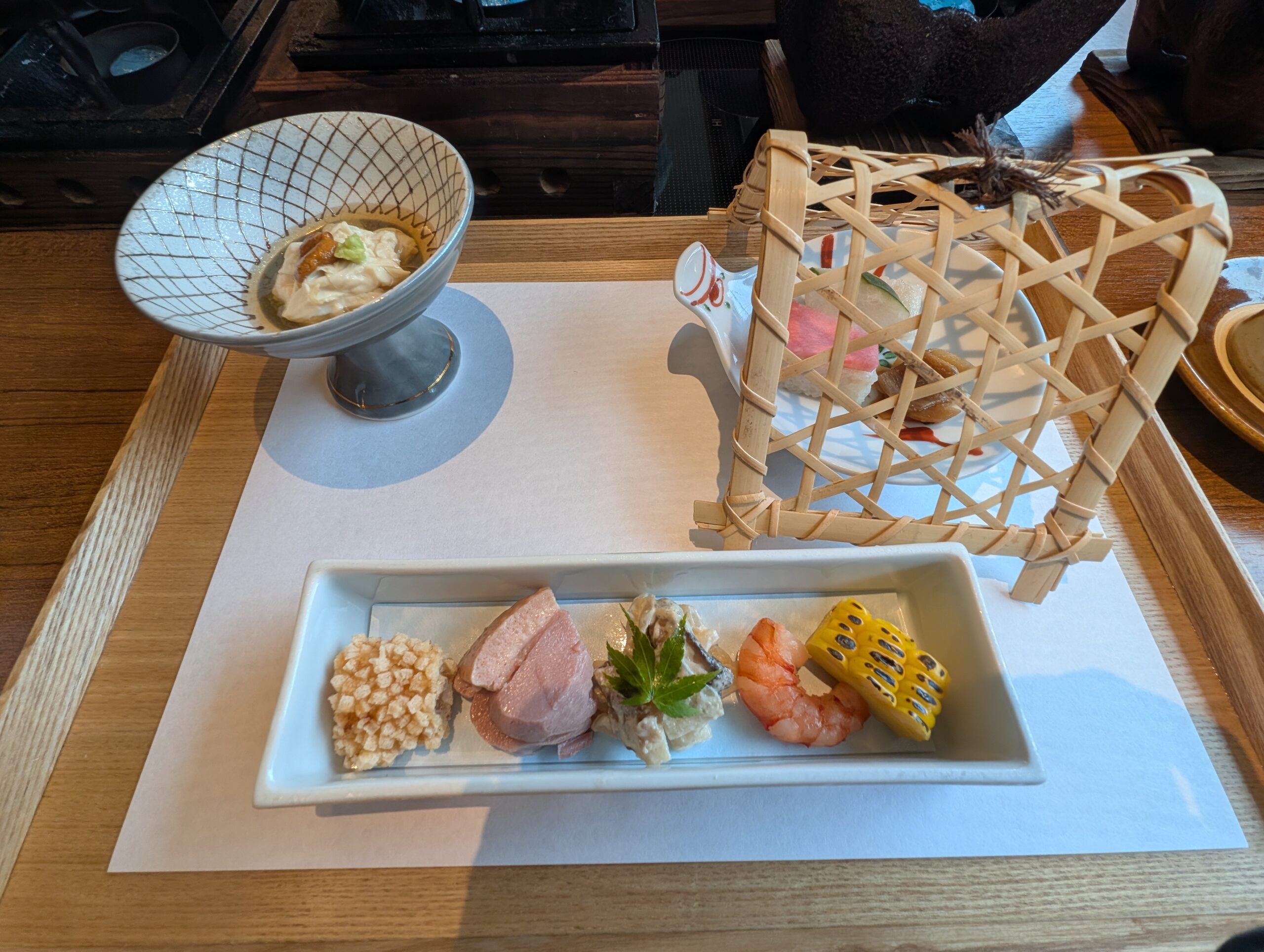 塩の湯温泉 蓮月の夕食の前菜