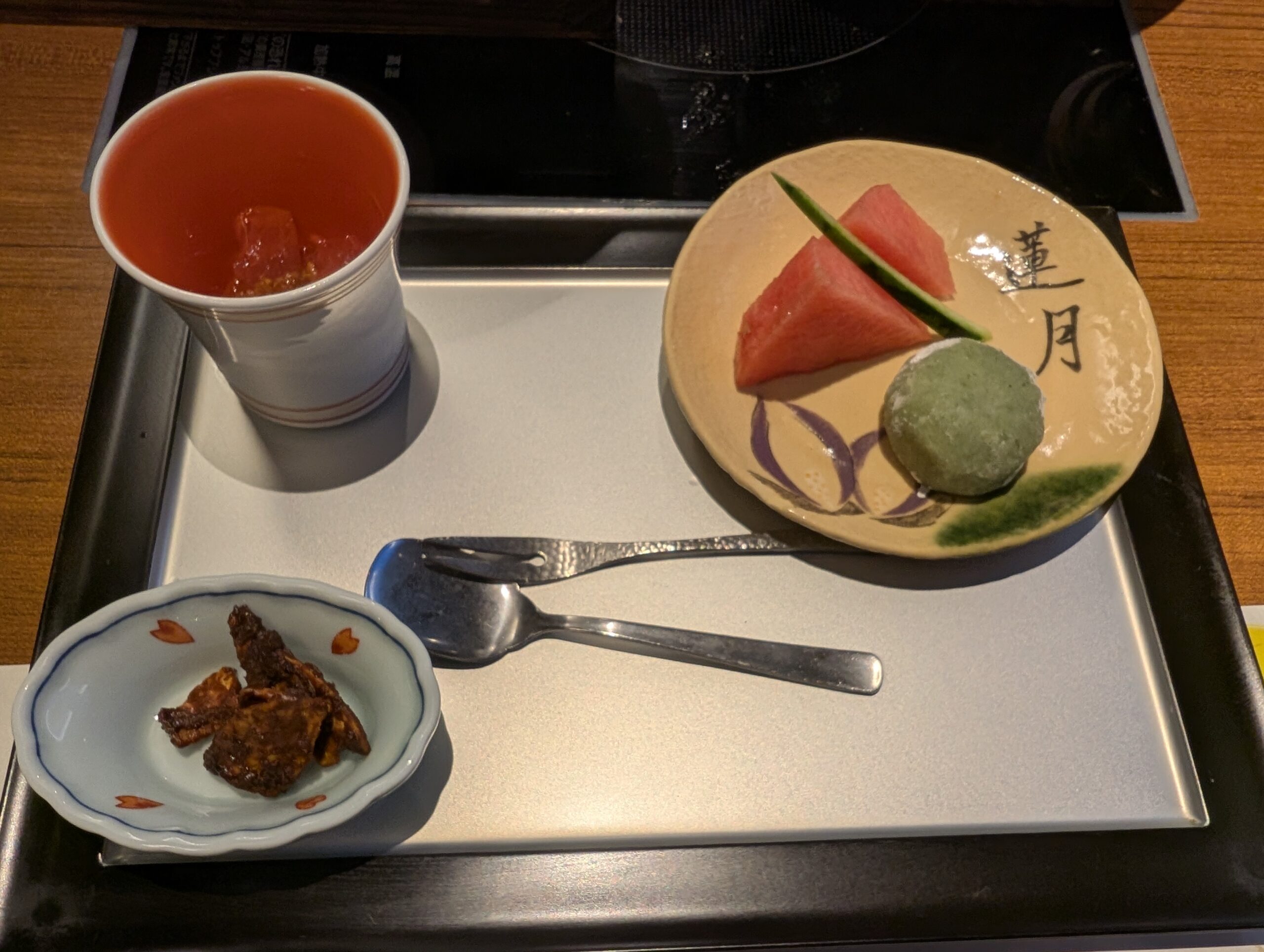 塩の湯温泉 蓮月の夕食デザート