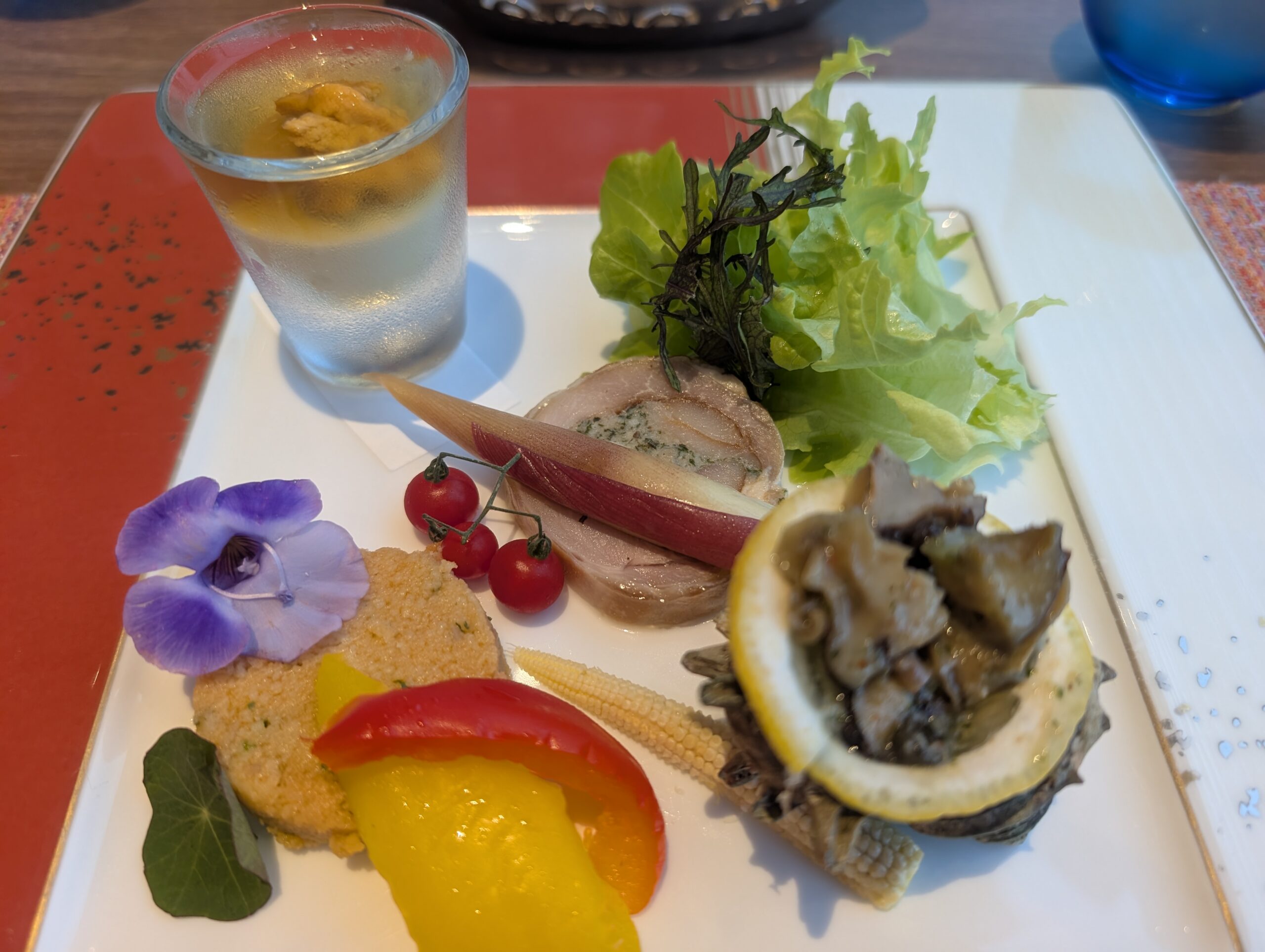ラビスタ横須賀観音崎テラスの夕食オードブルの盛り合わせ